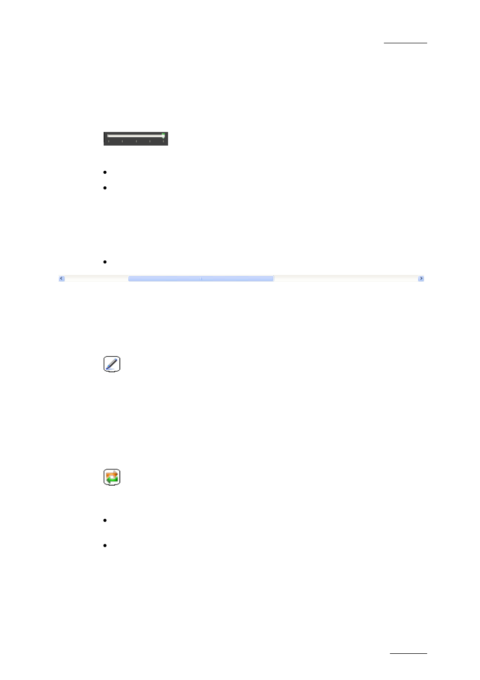 10 scale bar and move bar, Scale bar, Move bar | 11 audio volume automation, swap & mute buttons, Volume automation mode, Swap / mute zoom mode, Scale bar and move bar, Audio volume automation, swap & mute buttons, 10 s, 11 a | EVS IPDirector Version 5.9 - January 2011 Part 8 User’s Manual User Manual | Page 69 / 234