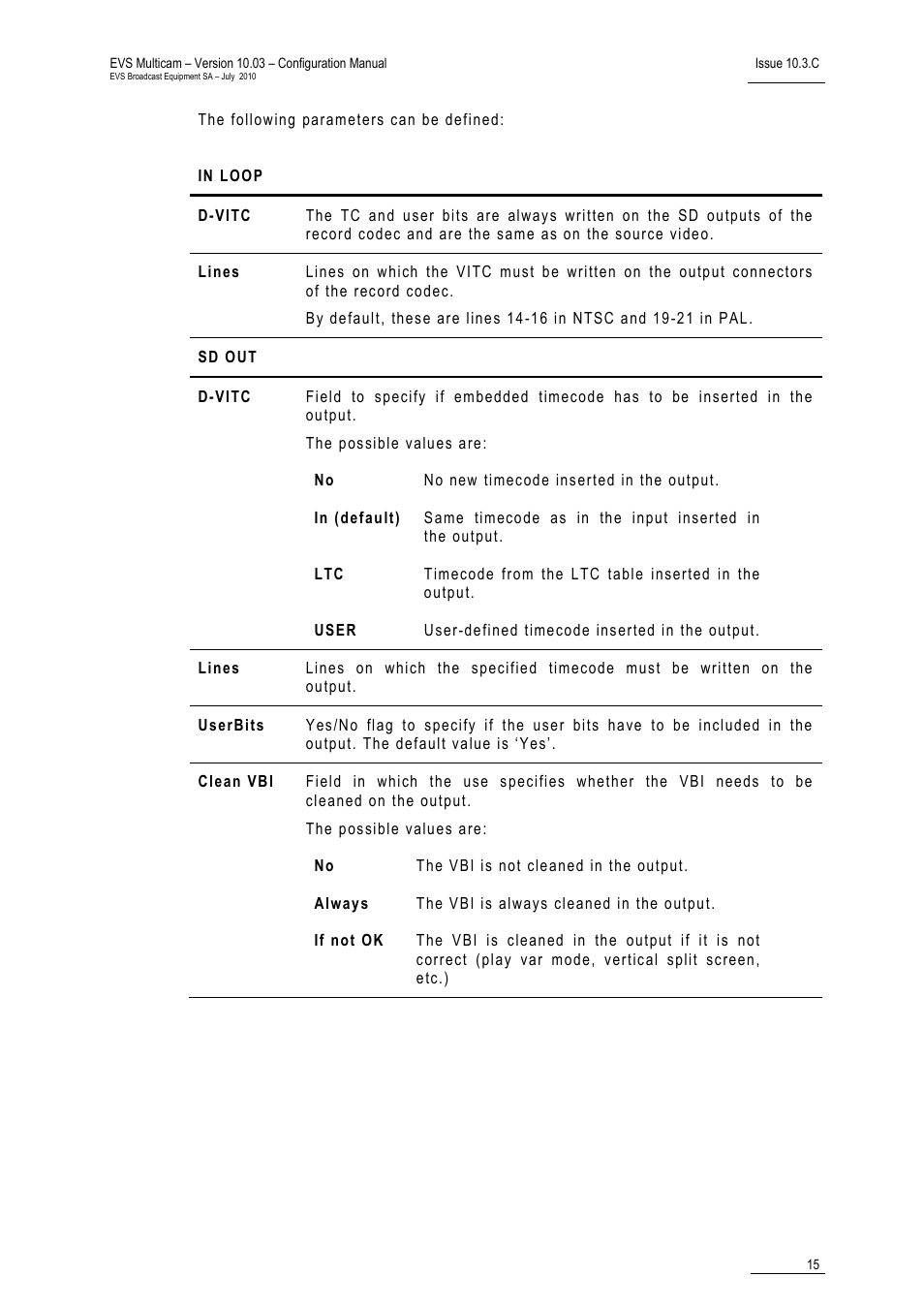 EVS MulticamLSM Version 10.03 - July 2010 Configuration Manual User Manual | Page 22 / 97
