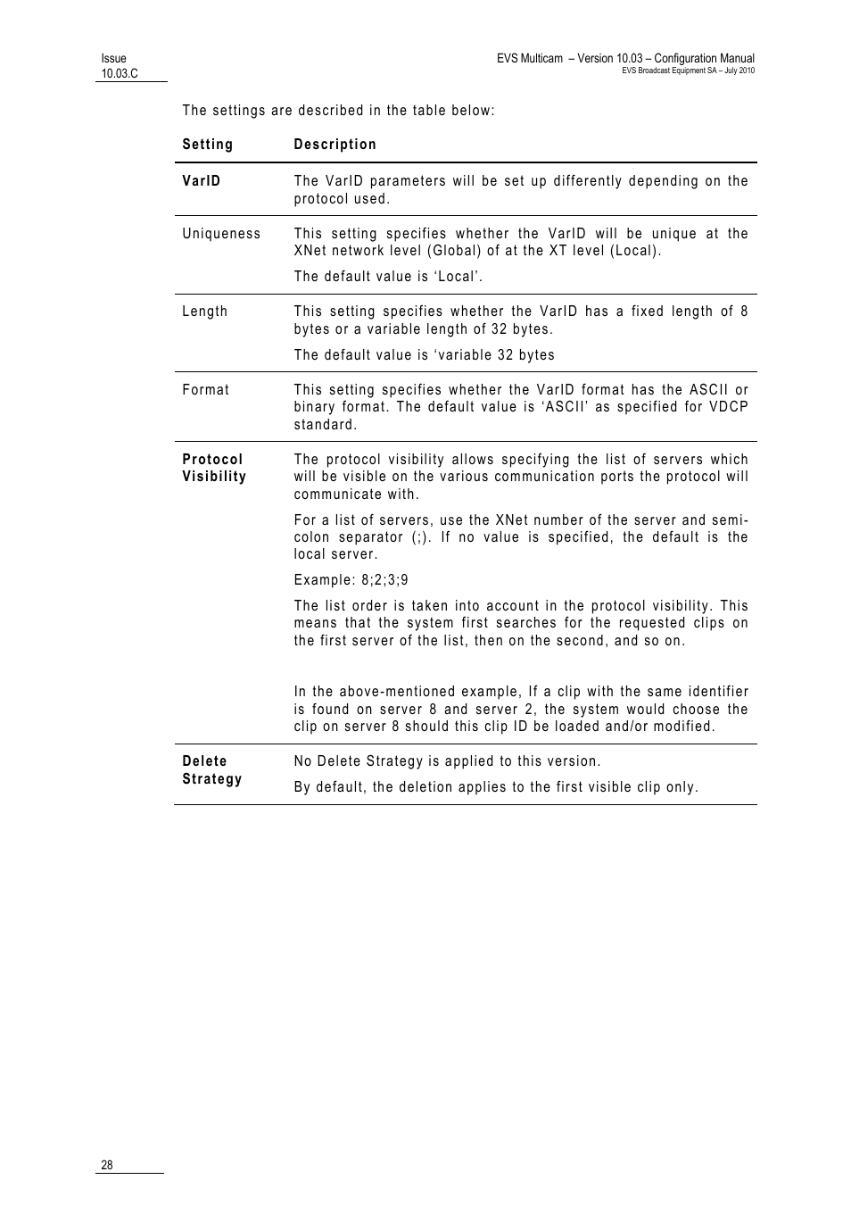 EVS MulticamLSM Version 10.03 - July 2010 Configuration Manual User Manual | Page 35 / 97