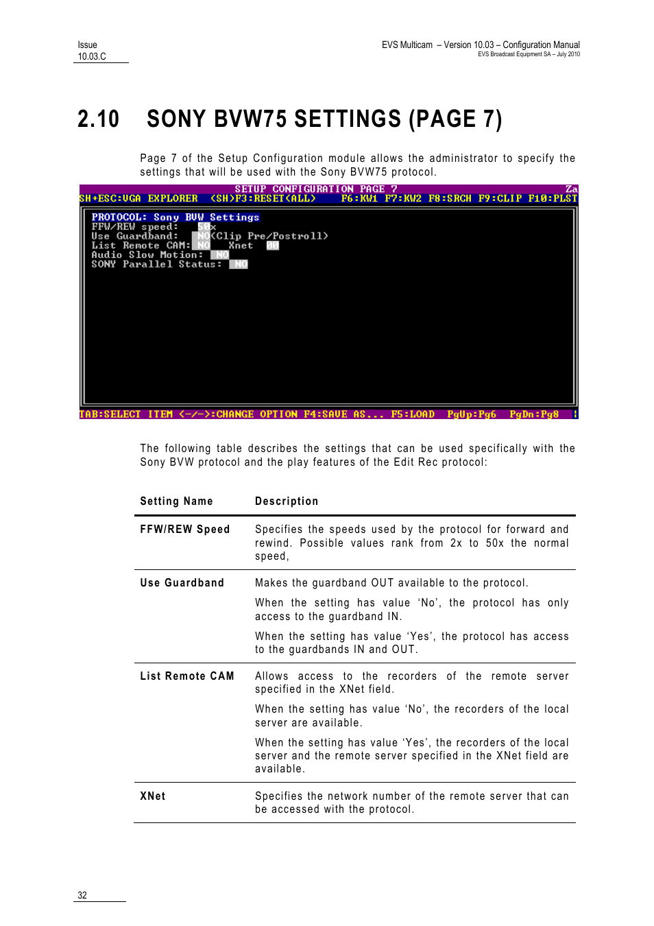 EVS MulticamLSM Version 10.03 - July 2010 Configuration Manual User Manual | Page 39 / 97
