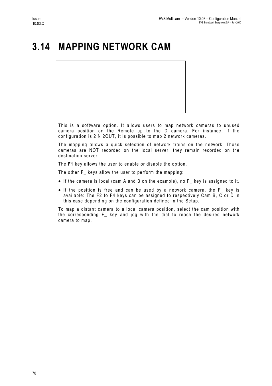 14 mapping network cam | EVS MulticamLSM Version 10.03 - July 2010 Configuration Manual User Manual | Page 77 / 97