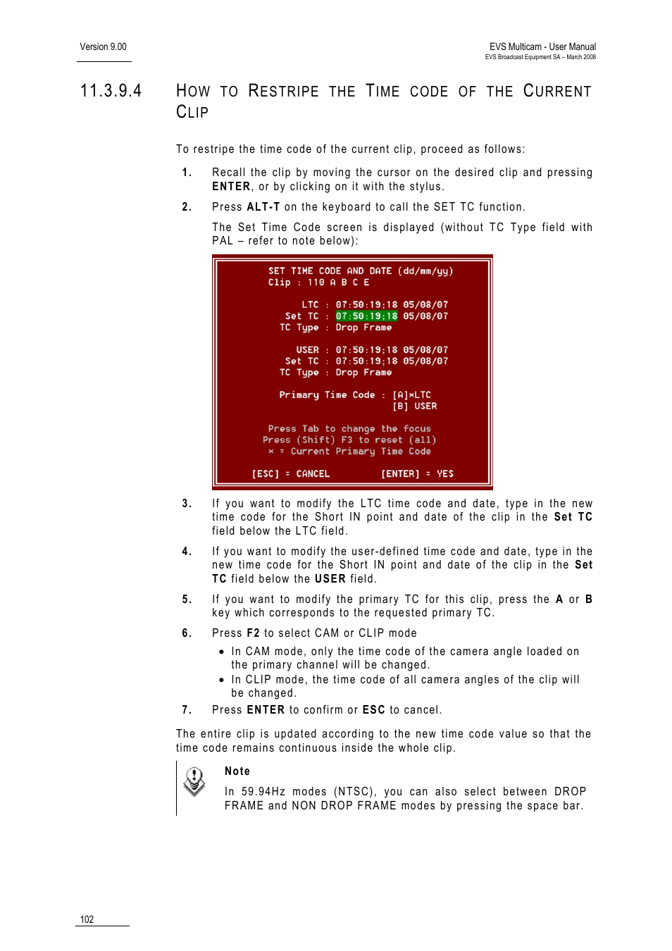 EVS MulticamLSM Version 9.00 - March 2008 User's Manual User Manual | Page 111 / 201