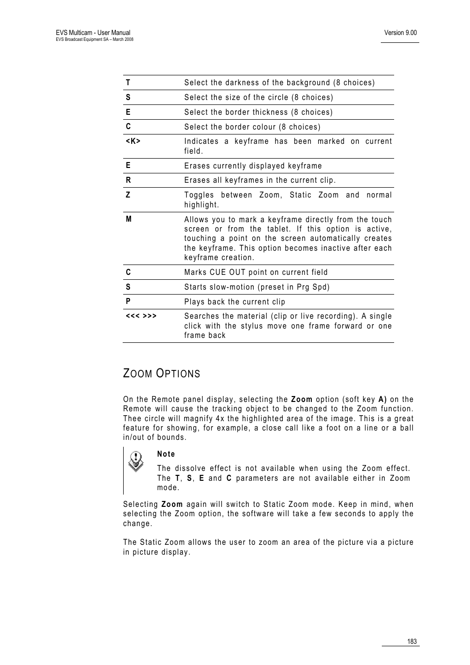 Ptions | EVS MulticamLSM Version 9.00 - March 2008 User's Manual User Manual | Page 192 / 201