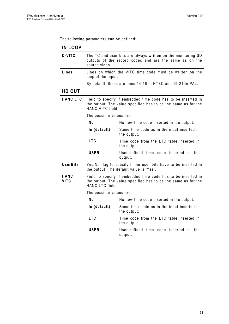 Hd out | EVS MulticamLSM Version 9.00 - March 2008 User's Manual User Manual | Page 60 / 201