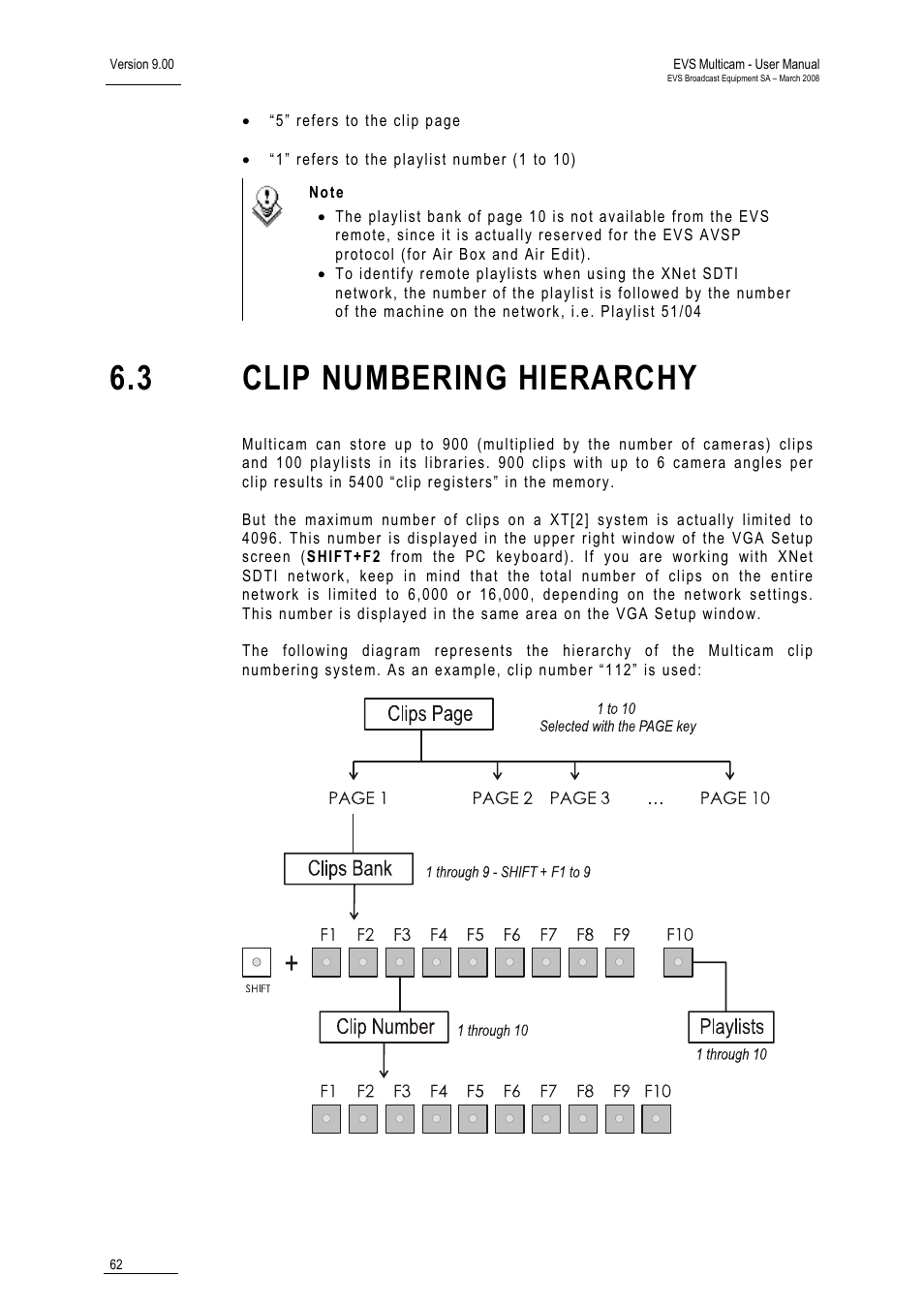 3 clip numbering hierarchy | EVS MulticamLSM Version 9.00 - March 2008 User's Manual User Manual | Page 71 / 201