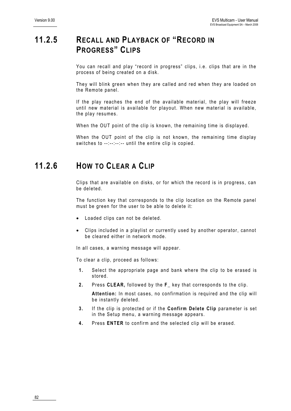 6 how to clear a clip | EVS MulticamLSM Version 9.00 - March 2008 User's Manual User Manual | Page 91 / 201