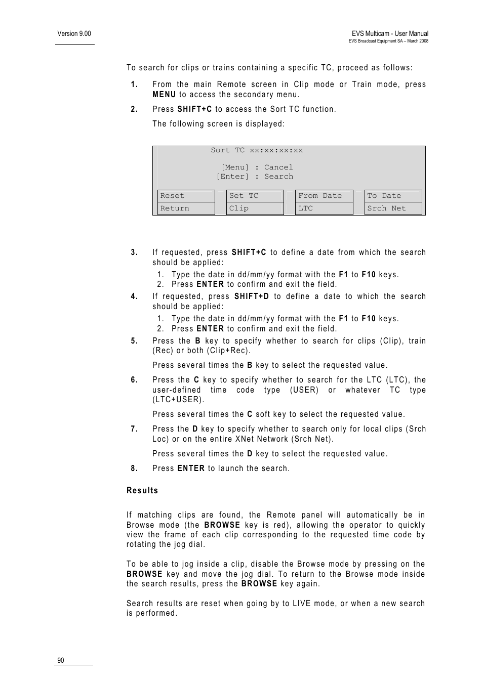Results | EVS MulticamLSM Version 9.00 - March 2008 User's Manual User Manual | Page 99 / 201