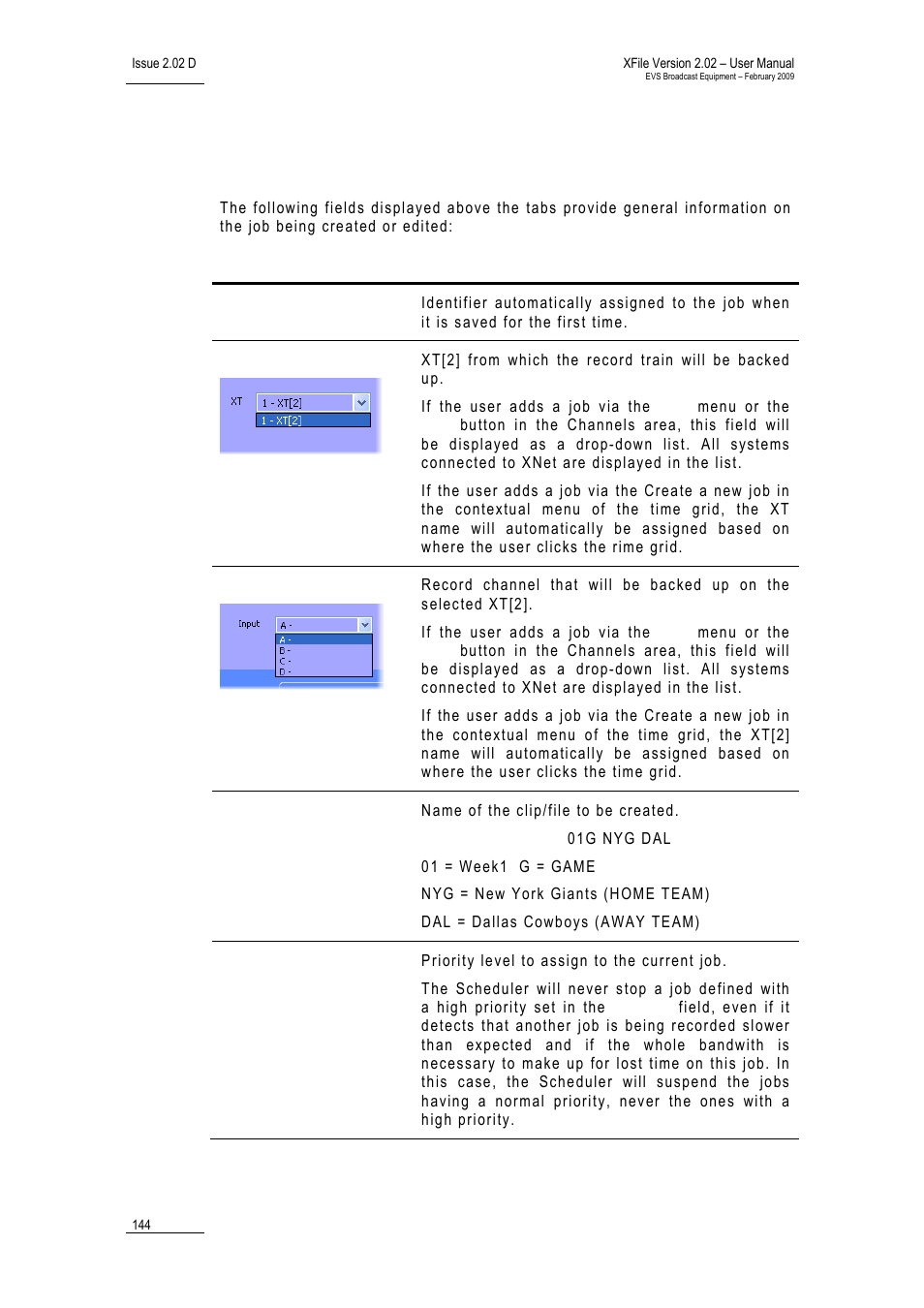 1 general information, Eneral, Nformation | EVS Xfile Version 2.02 - February 2009 User Manual User Manual | Page 145 / 189