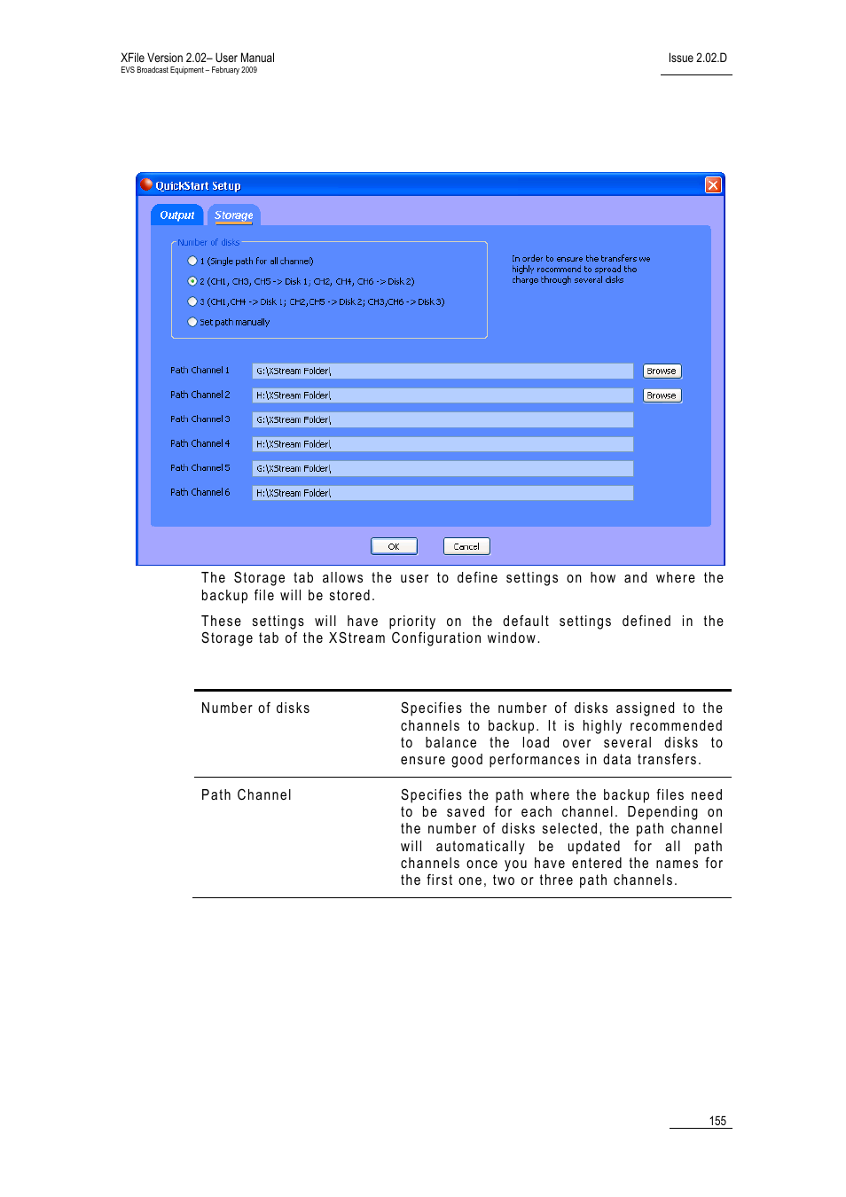 5 storage tab, Torage | EVS Xfile Version 2.02 - February 2009 User Manual User Manual | Page 156 / 189
