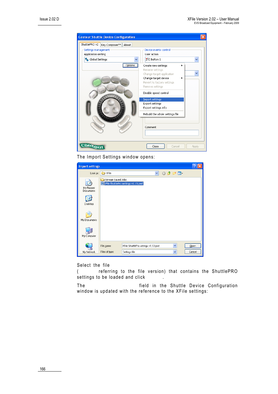 EVS Xfile Version 2.02 - February 2009 User Manual User Manual | Page 167 / 189
