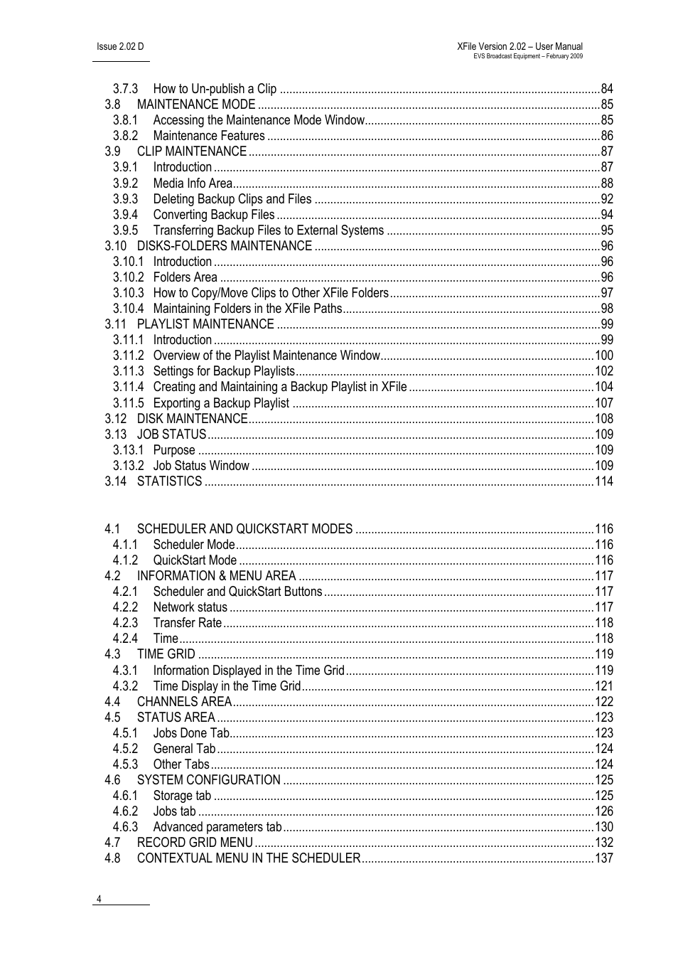 Xstream | EVS Xfile Version 2.02 - February 2009 User Manual User Manual | Page 5 / 189