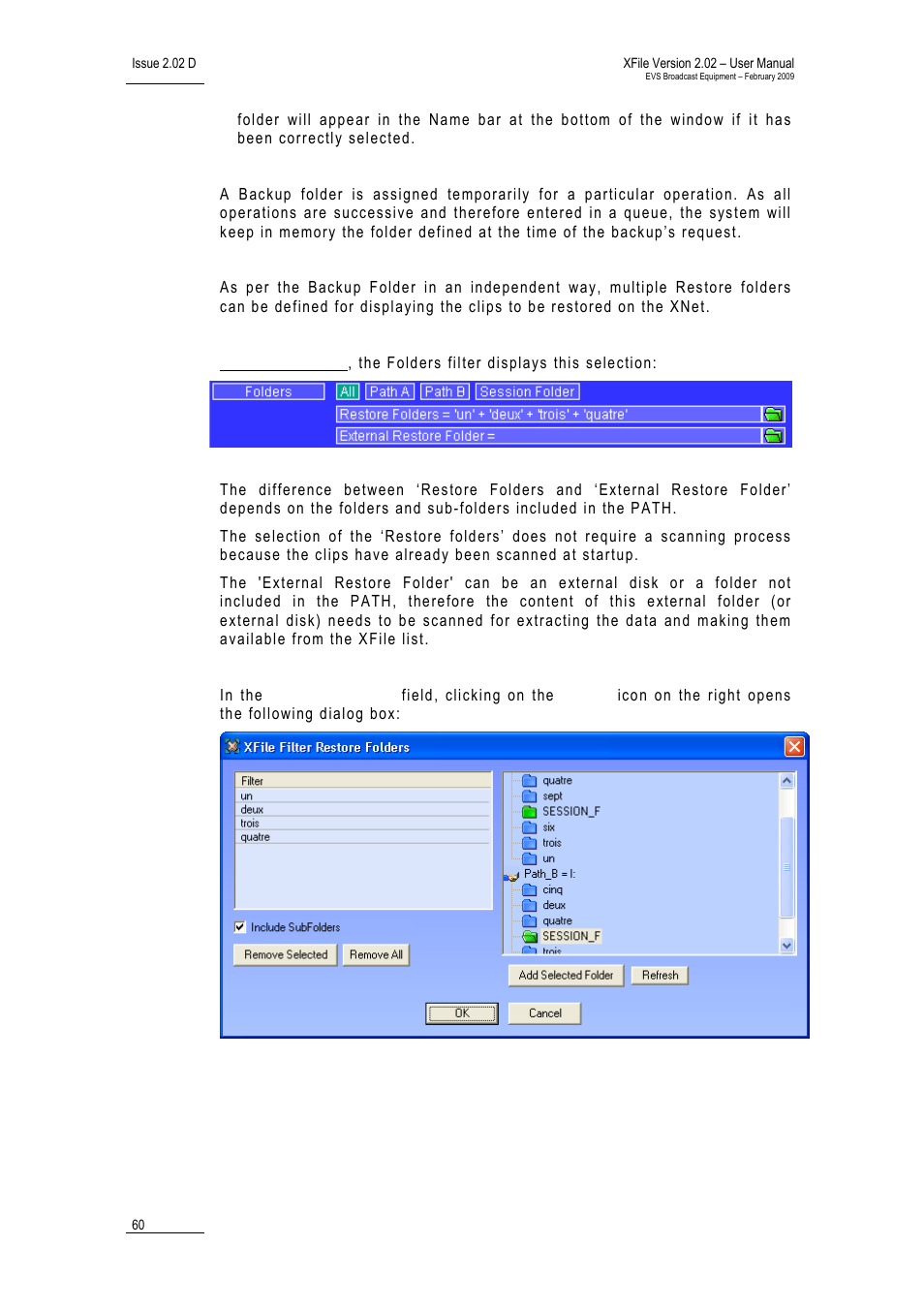 EVS Xfile Version 2.02 - February 2009 User Manual User Manual | Page 61 / 189