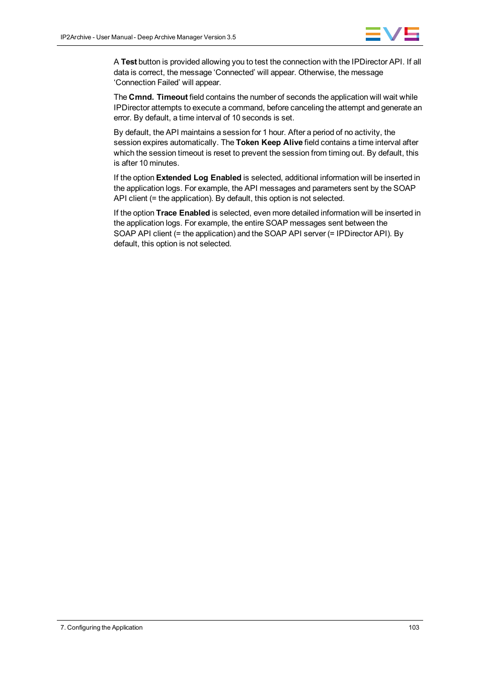 EVS IP2Archive Deep Archive Manager Version 3.5 - July 2013 User Manual User Manual | Page 111 / 113
