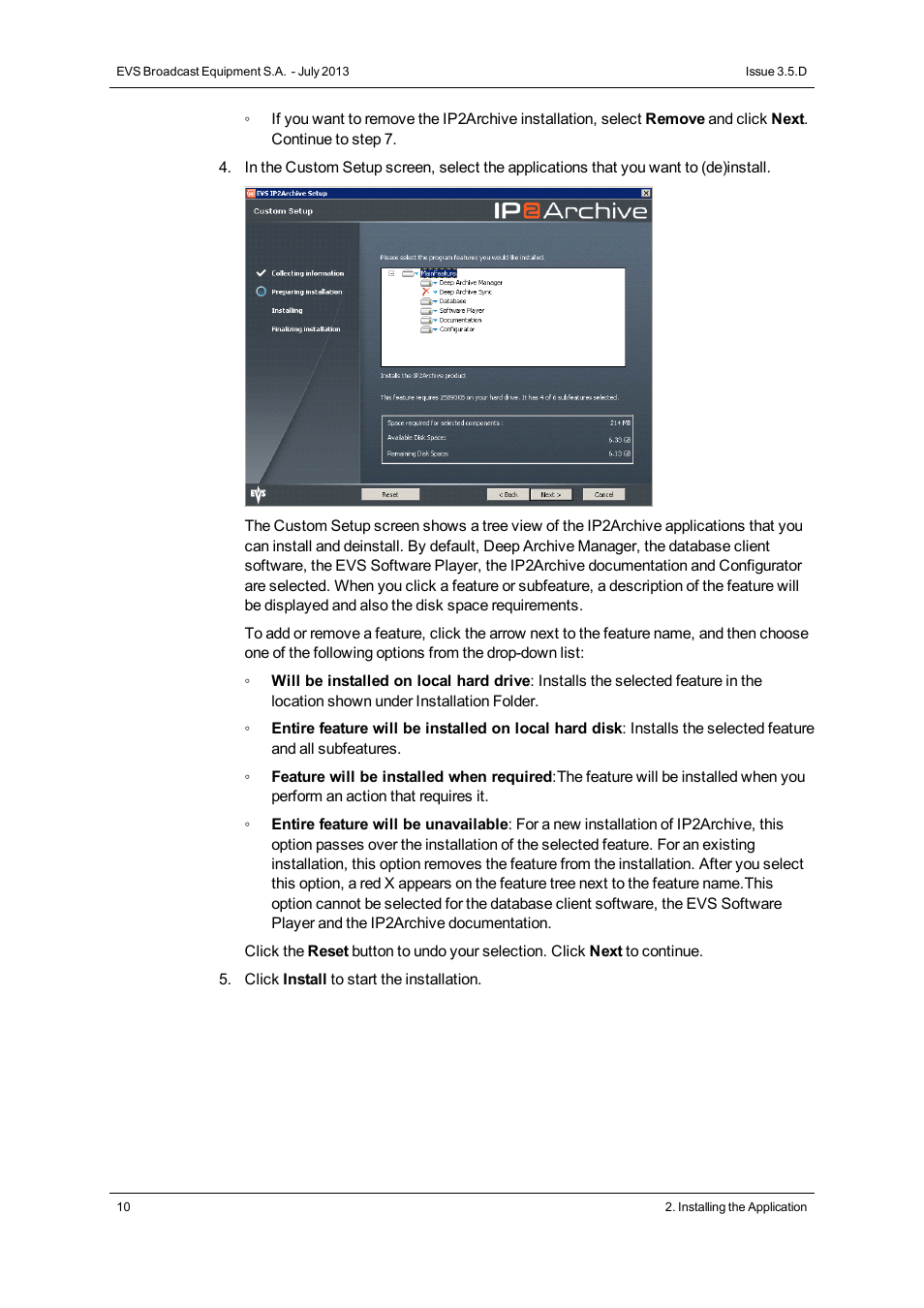 EVS IP2Archive Deep Archive Manager Version 3.5 - July 2013 User Manual User Manual | Page 18 / 113