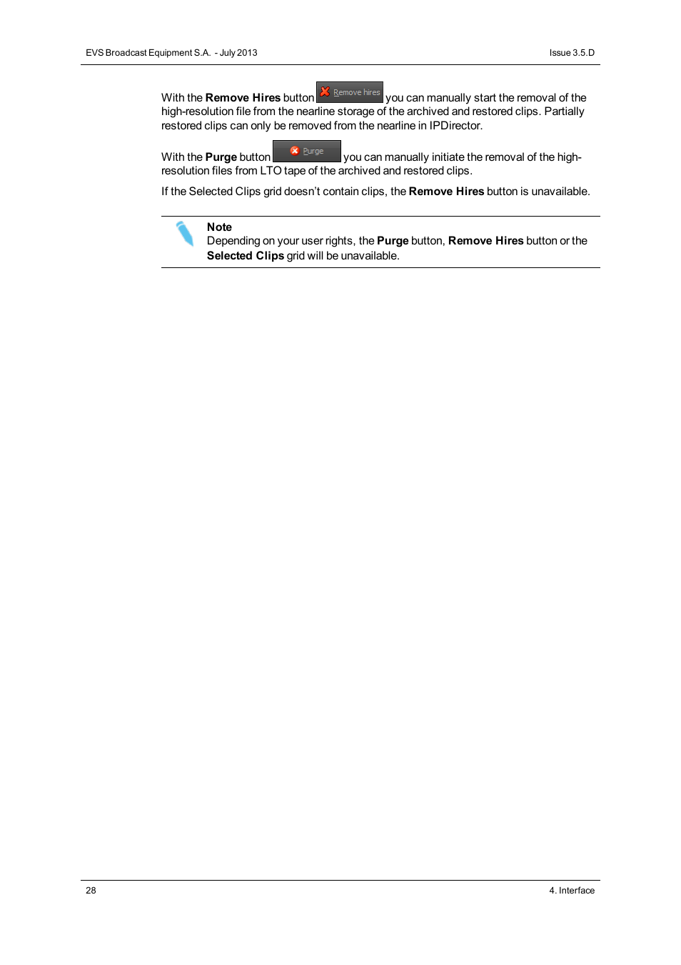 EVS IP2Archive Deep Archive Manager Version 3.5 - July 2013 User Manual User Manual | Page 36 / 113