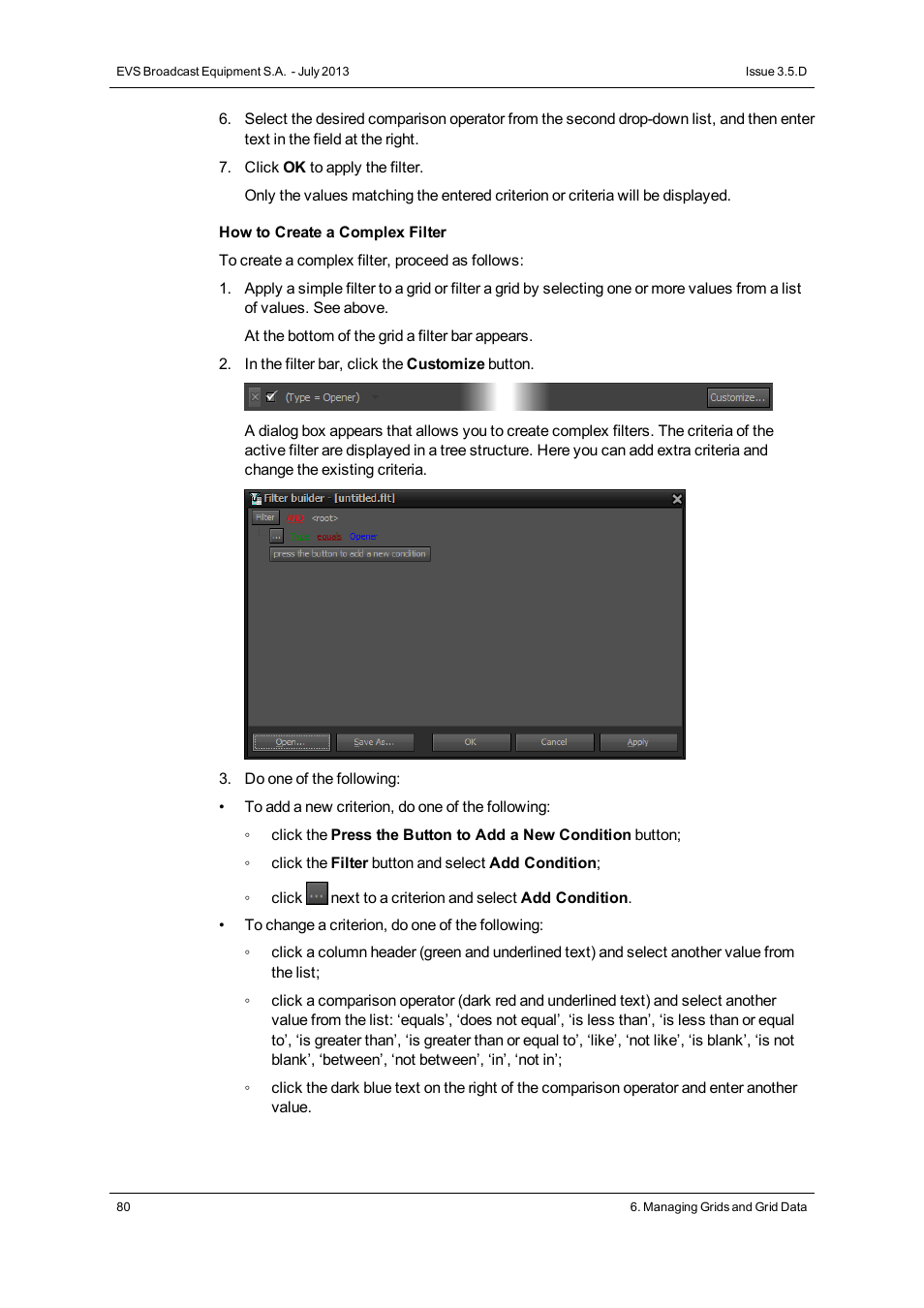 EVS IP2Archive Deep Archive Manager Version 3.5 - July 2013 User Manual User Manual | Page 88 / 113