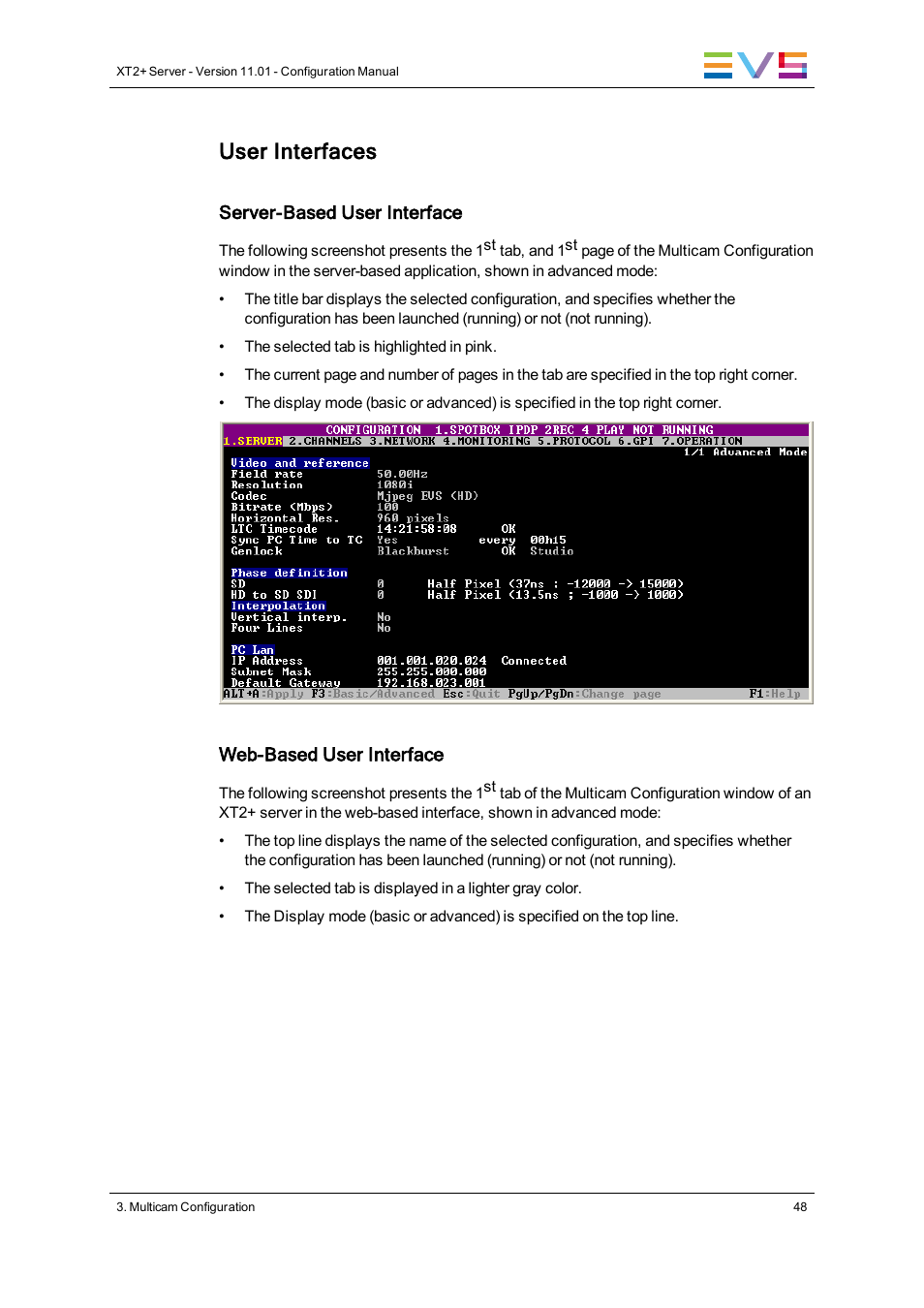 User interfaces | EVS XT2 Version 11.01 - November 2012 Configuration Manual User Manual | Page 58 / 234