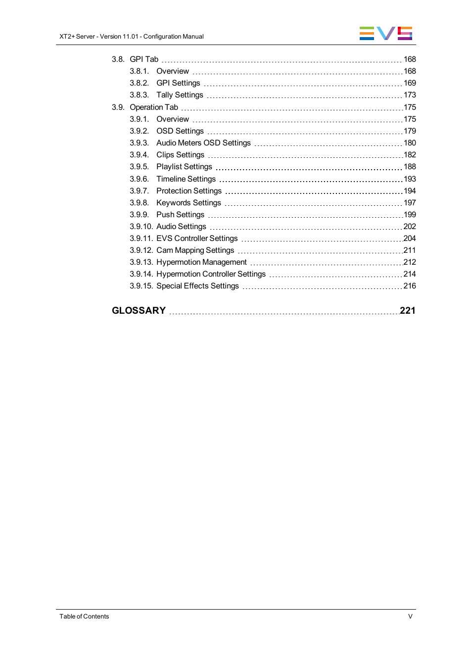 EVS XT2 Version 11.01 - November 2012 Configuration Manual User Manual | Page 7 / 234