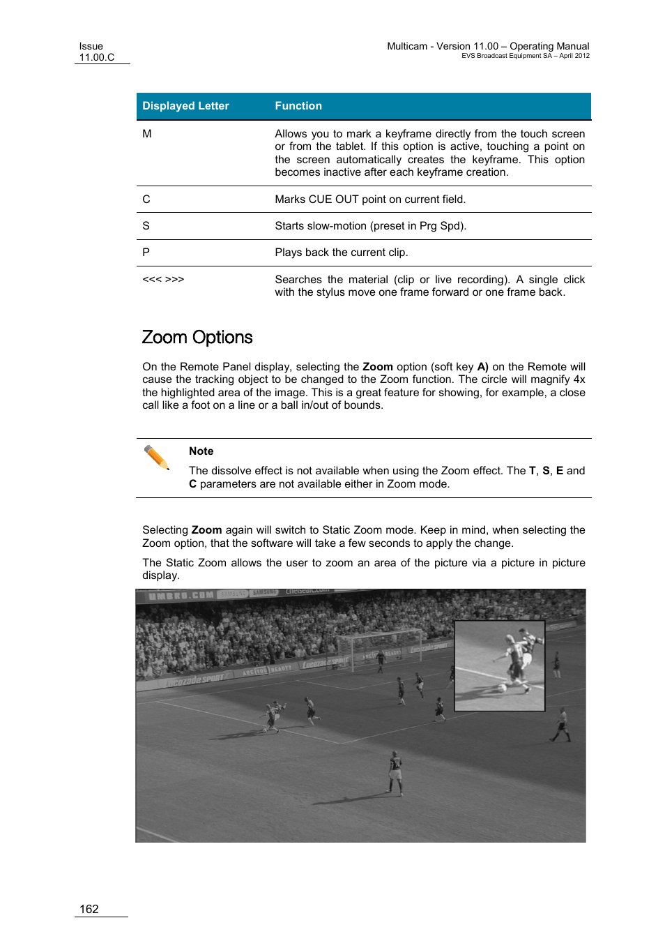 Zoom options | EVS MulticamLSM Version 11.00 Operating Manual User Manual | Page 172 / 199