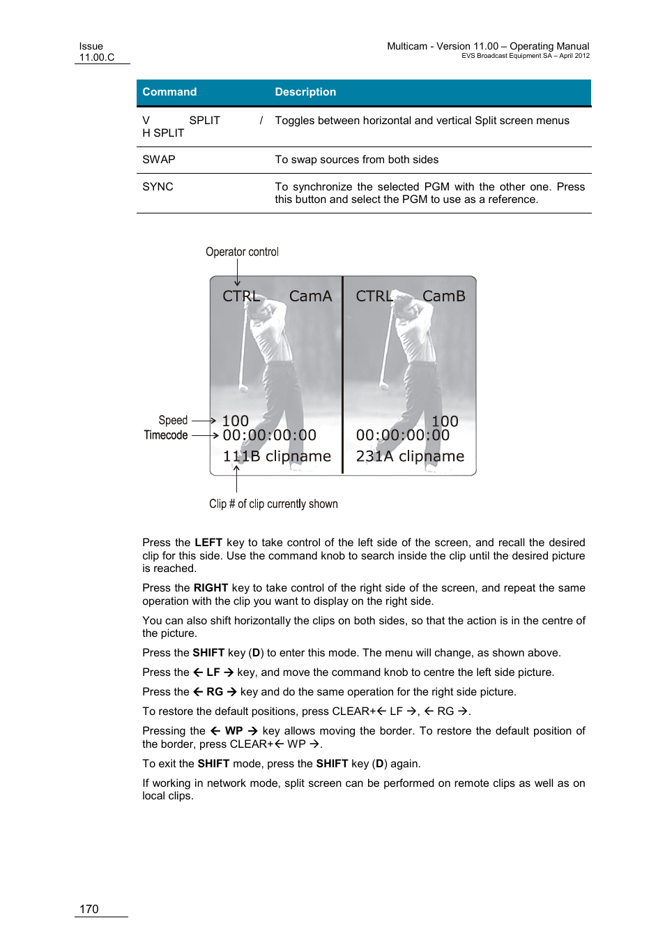 EVS MulticamLSM Version 11.00 Operating Manual User Manual | Page 180 / 199