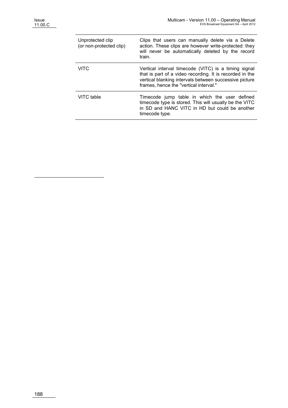 EVS MulticamLSM Version 11.00 Operating Manual User Manual | Page 198 / 199