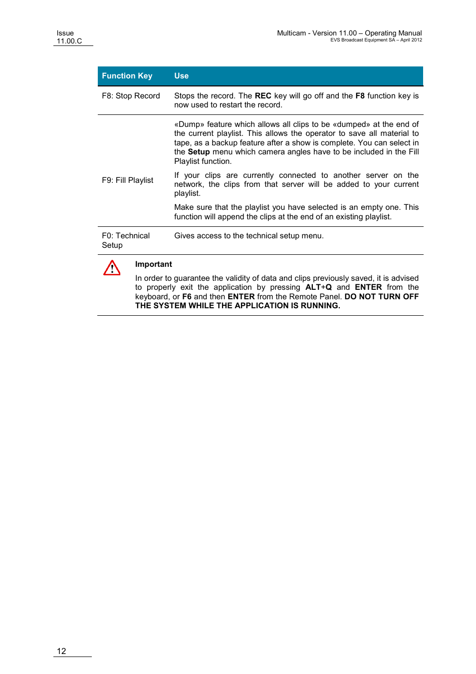 EVS MulticamLSM Version 11.00 Operating Manual User Manual | Page 22 / 199