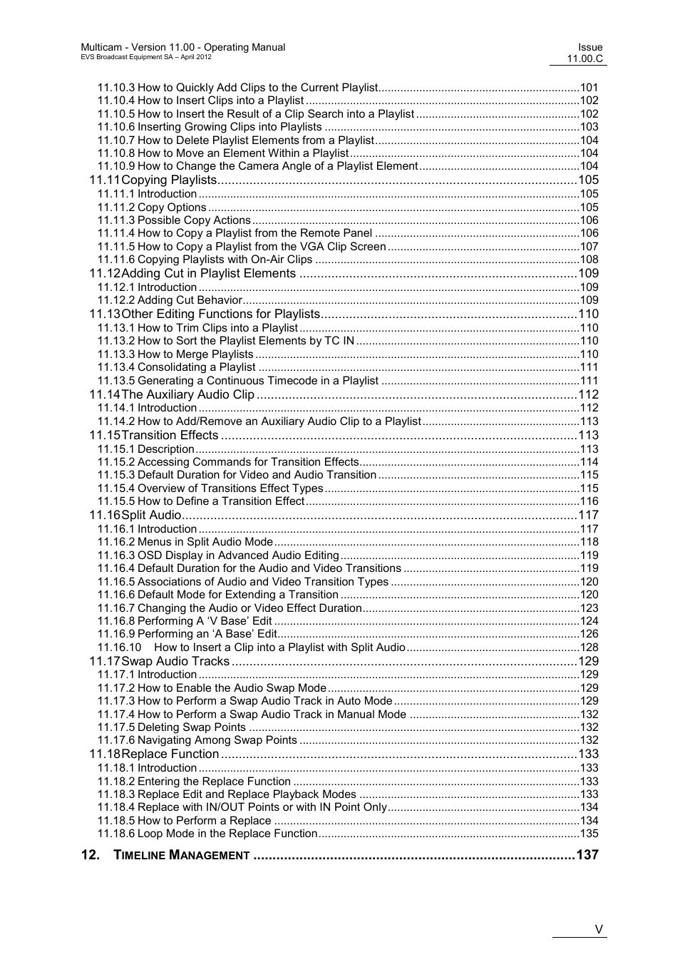 EVS MulticamLSM Version 11.00 Operating Manual User Manual | Page 7 / 199