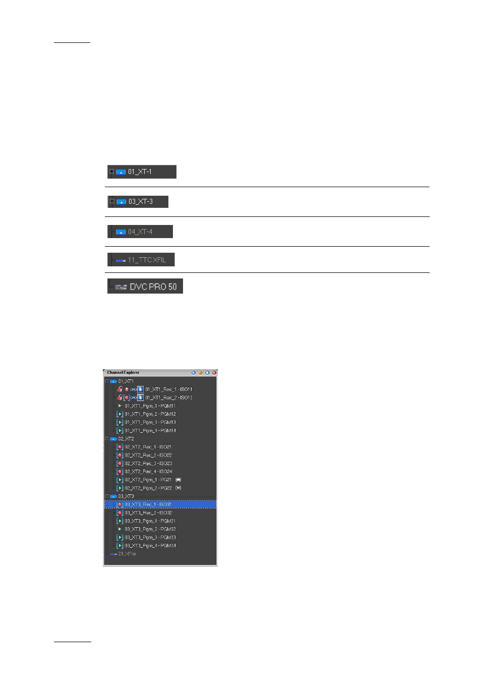 2 status displays, 1 xt server status, 2 xt server configuration | Xt server status, Xt server configuration, 1 xt, 2 xt, Erver status, Erver, Onfiguration | EVS IPDirector Version 4.4 - March 2008 Part 1 User's Manual User Manual | Page 53 / 66