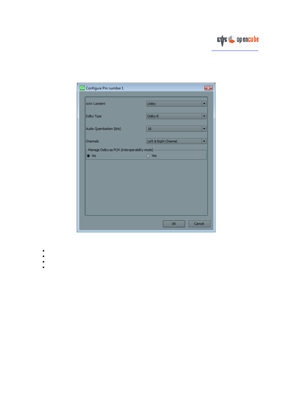 5 dolby audio stream | EVS OpenCube XFConverter v1.3 - User Guide User Manual | Page 20 / 38