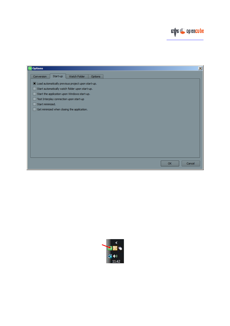 2 application start-up and shutdown | EVS OpenCube XFConverter v1.3 - User Guide User Manual | Page 33 / 38