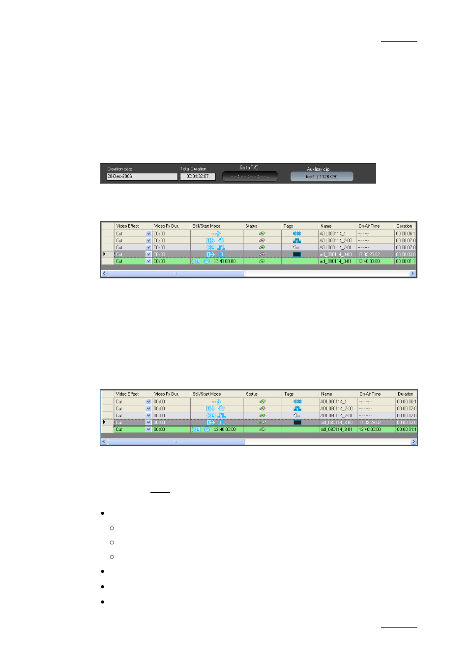7 the play-list edit area, 1 introduction, 2 drag and drop in the play-list edit area | Drag and drop clips | EVS IPDirector Version 4.4 - March 2008 Part 3 User's Manual User Manual | Page 134 / 188
