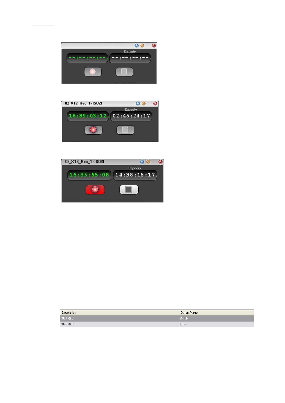 2 recorder panel shortcuts | EVS IPDirector Version 4.4 - March 2008 Part 3 User's Manual User Manual | Page 15 / 188