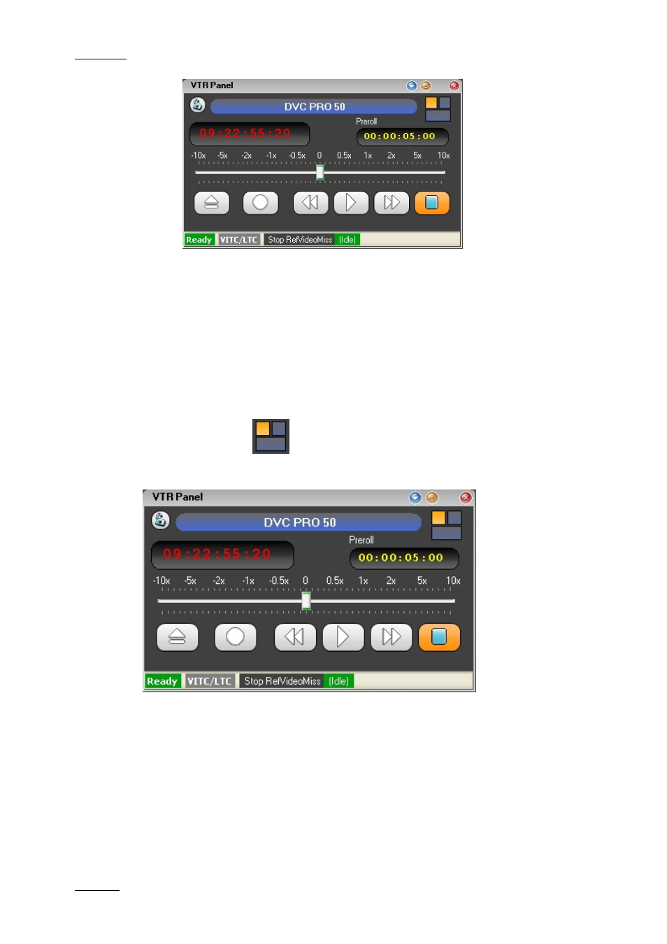 3 vtr control panel mode 1: transport mode, 1 purpose, Urpose | EVS IPDirector Version 4.4 - March 2008 Part 3 User's Manual User Manual | Page 25 / 188