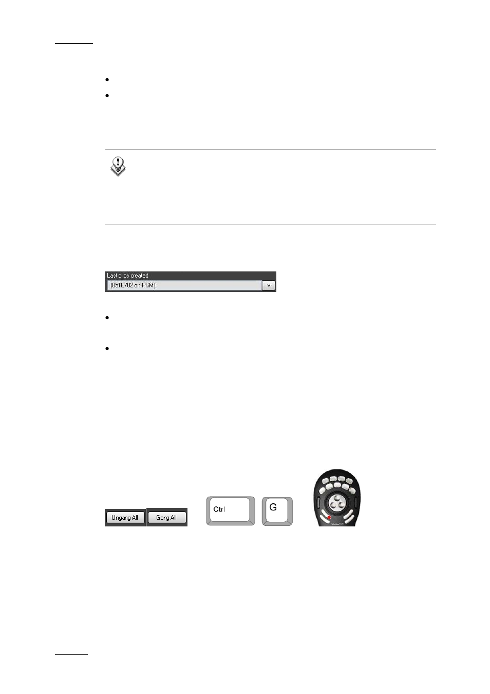 10 last clips created list, 11 gang function, 10 l | 11 g, Lips, Reated, Unction | EVS IPDirector Version 4.4 - March 2008 Part 3 User's Manual User Manual | Page 59 / 188