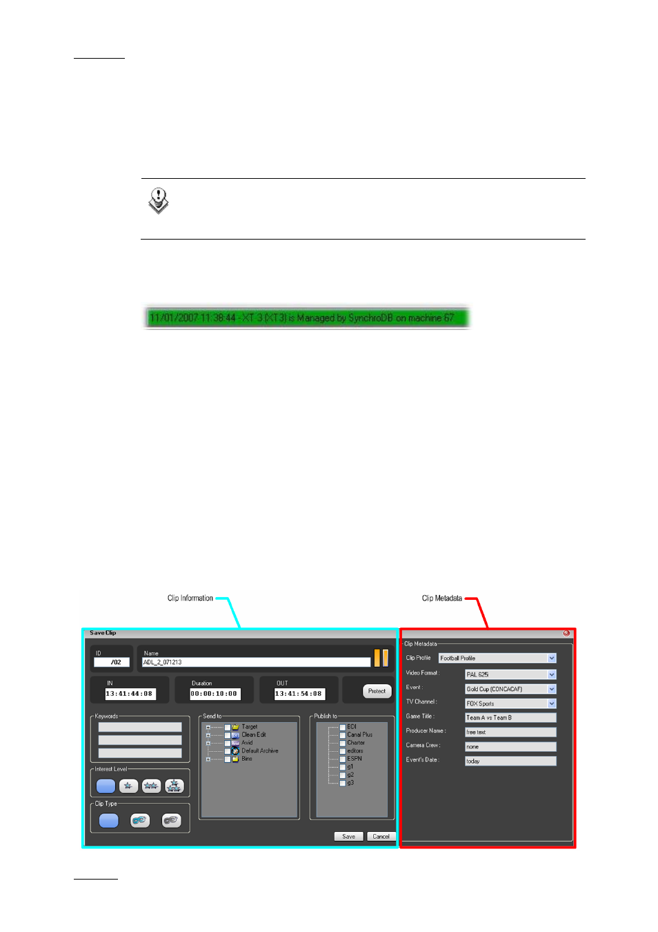 15 clip status, 7 save clip window, 15 c | Tatus | EVS IPDirector Version 4.4 - March 2008 Part 3 User's Manual User Manual | Page 61 / 188