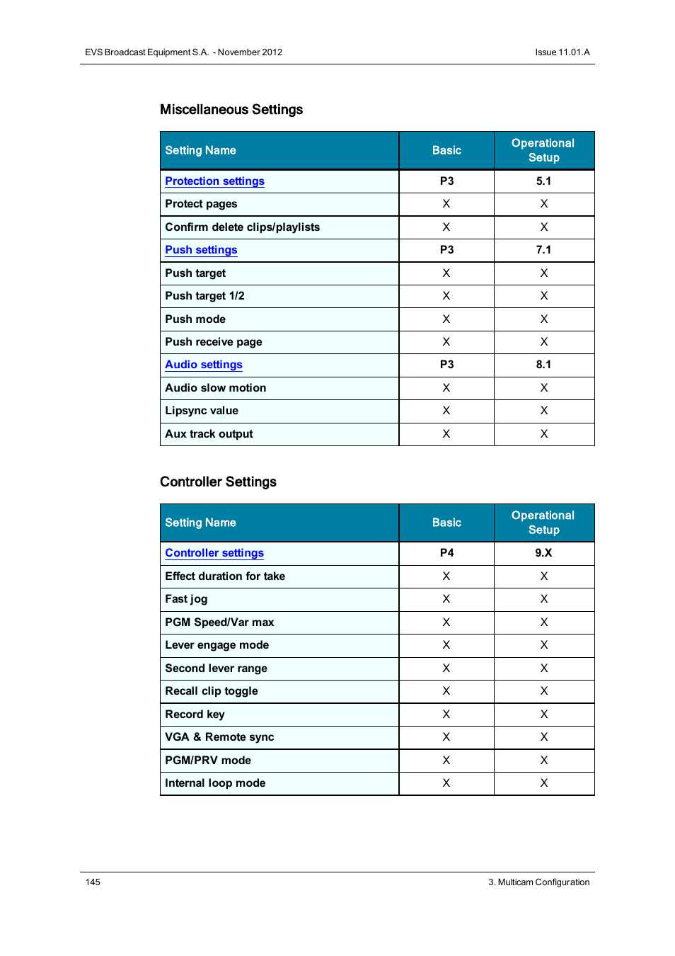 EVS XTnano Version 11.01 - November 2012 Configuration Manual User Manual | Page 155 / 182