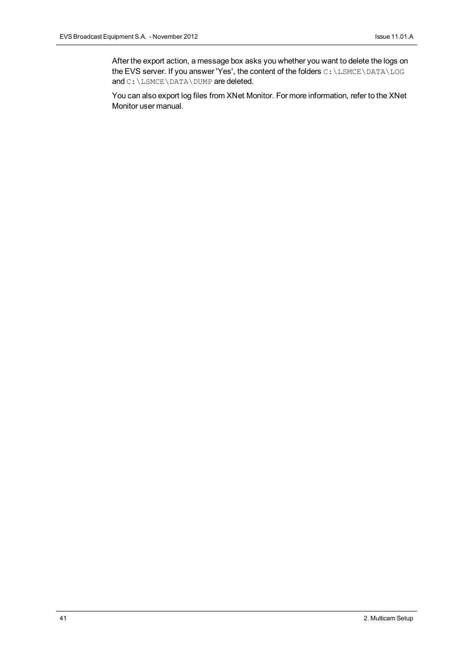 EVS XTnano Version 11.01 - November 2012 Configuration Manual User Manual | Page 51 / 182