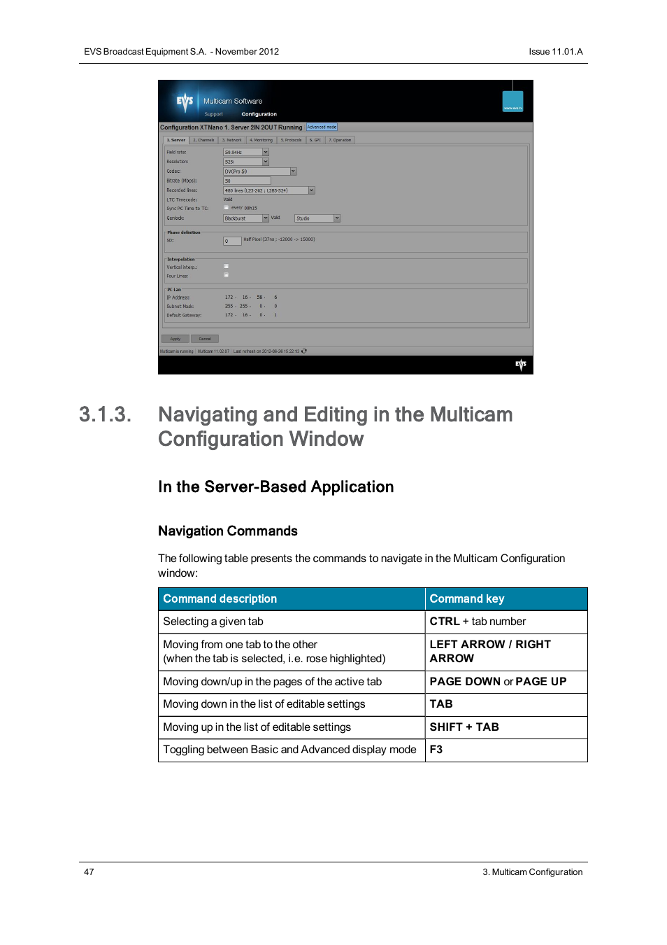 EVS XTnano Version 11.01 - November 2012 Configuration Manual User Manual | Page 57 / 182