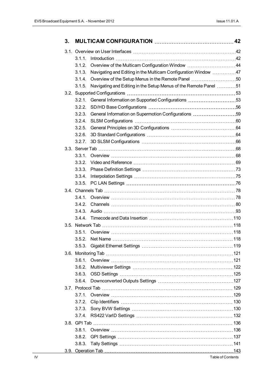 EVS XTnano Version 11.01 - November 2012 Configuration Manual User Manual | Page 6 / 182