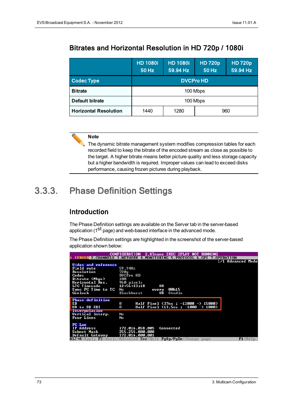 Phase definition settings, Introduction | EVS XTnano Version 11.01 - November 2012 Configuration Manual User Manual | Page 83 / 182