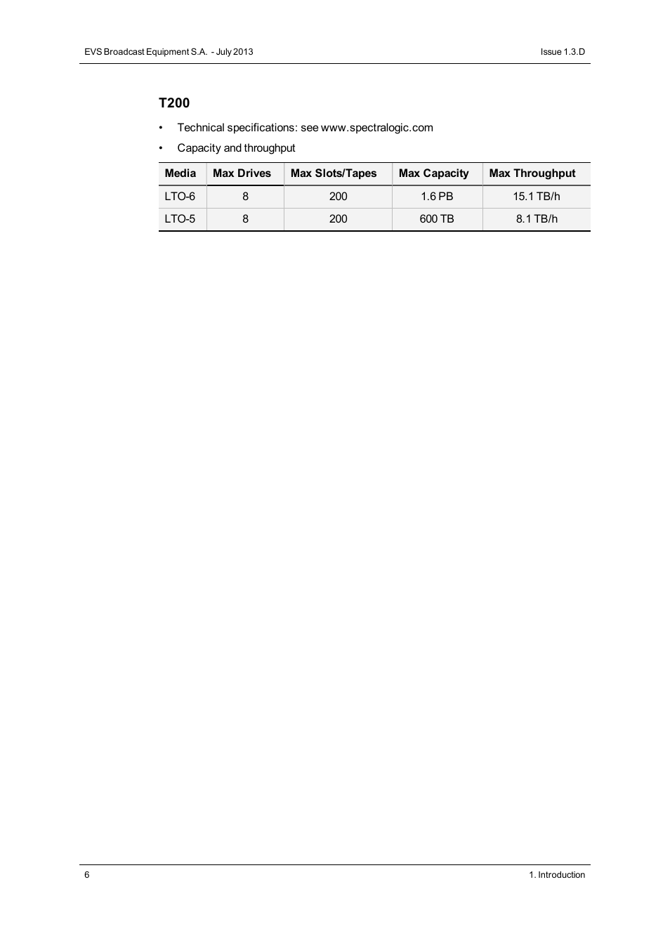 T200 | EVS IP2Archive Version 1.3 - July 2013 User Manual User Manual | Page 14 / 35