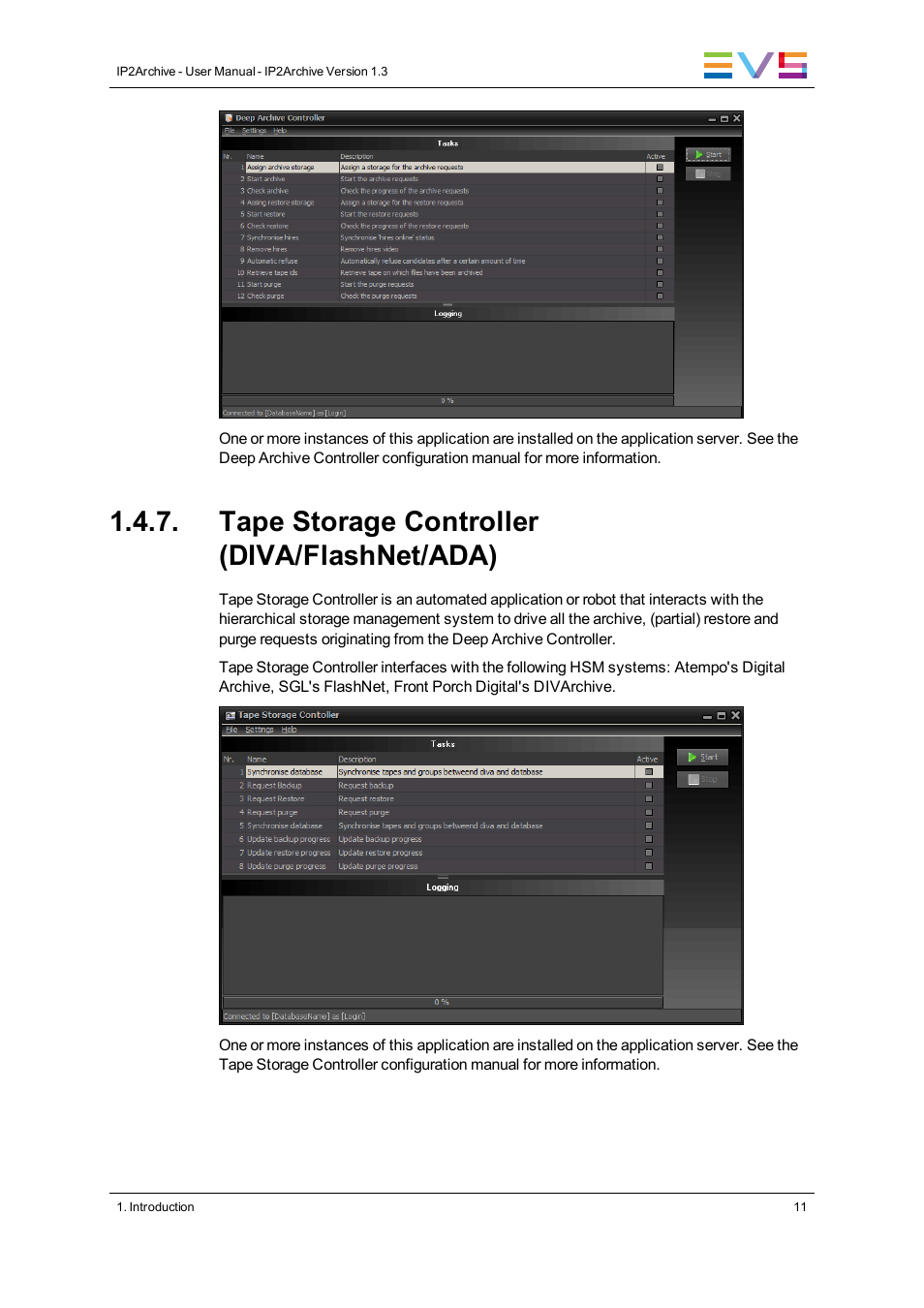 Tape storage controller (diva/flashnet/ada) | EVS IP2Archive Version 1.3 - July 2013 User Manual User Manual | Page 19 / 35