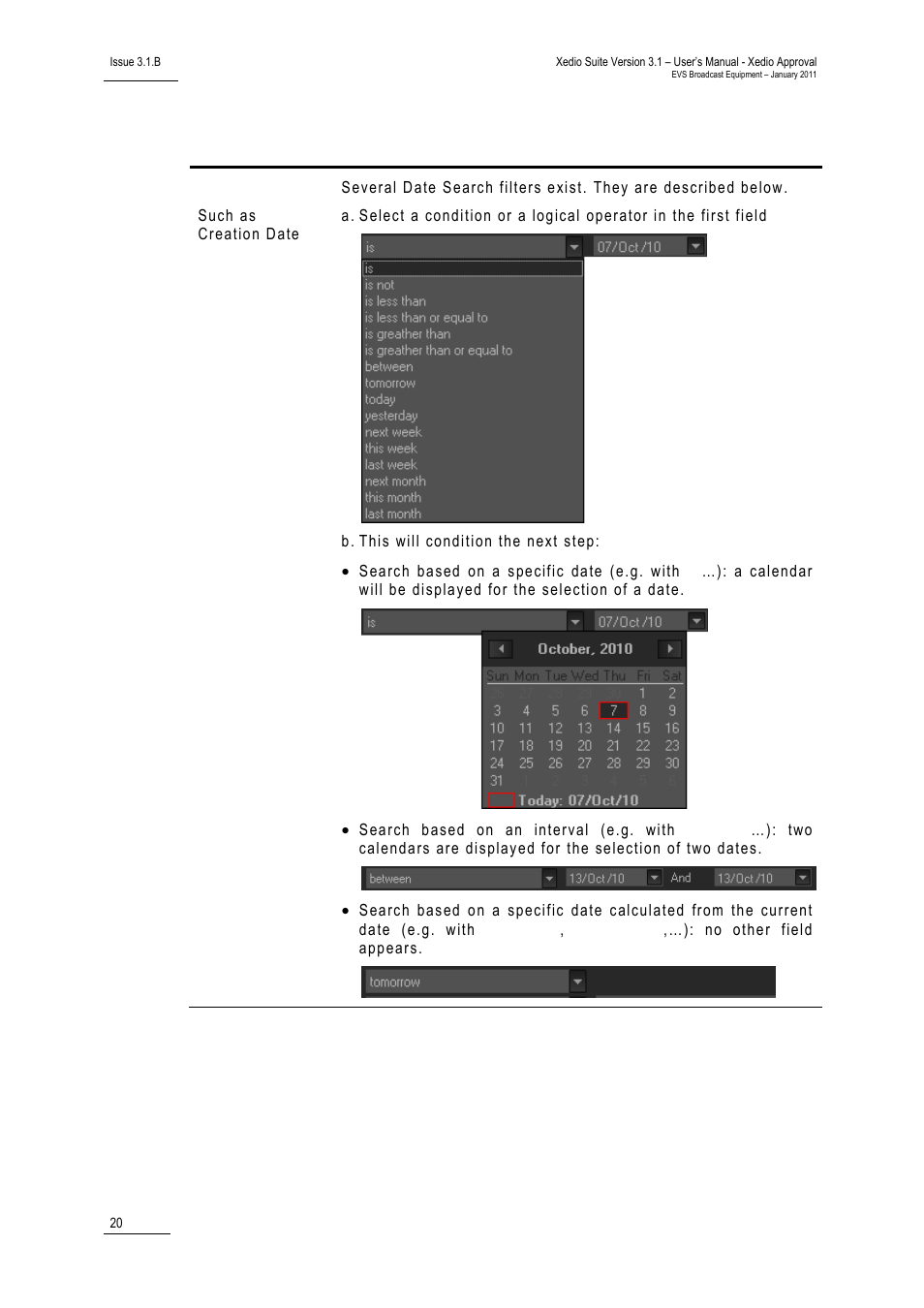 EVS Xedio Approval Version 3.1 - January 2011 User Manual User Manual | Page 25 / 32