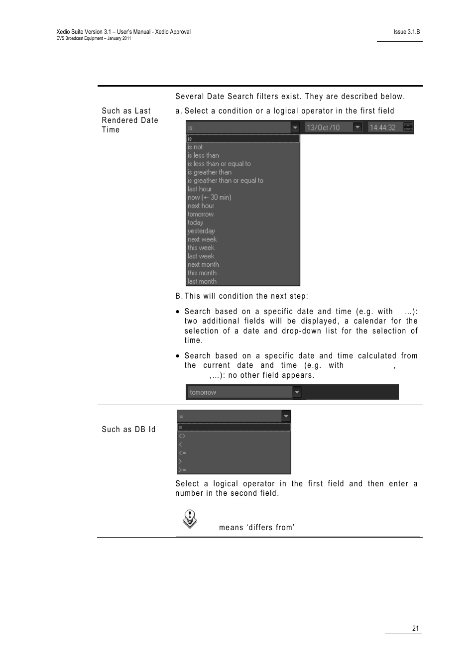 EVS Xedio Approval Version 3.1 - January 2011 User Manual User Manual | Page 26 / 32