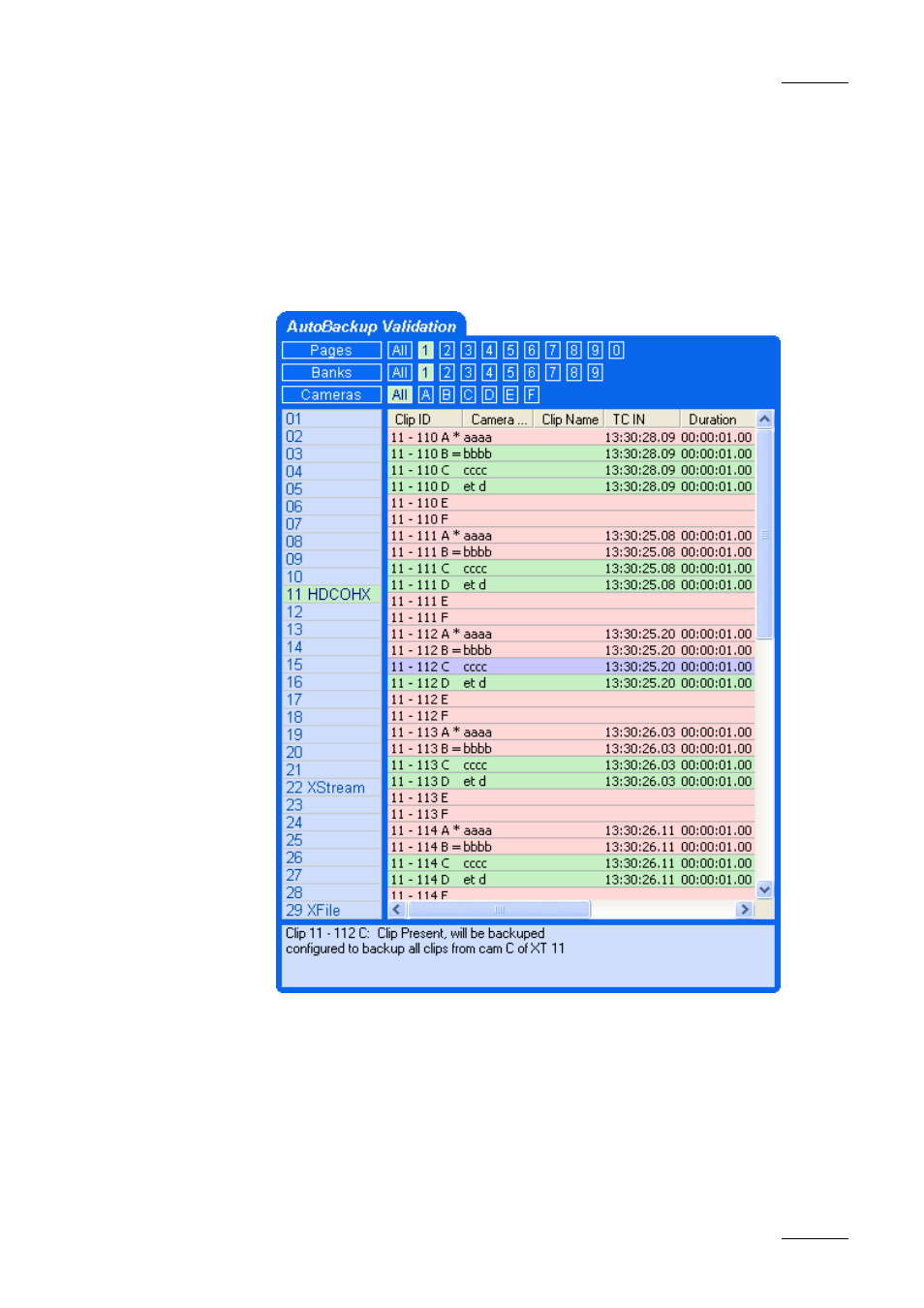 Autobackup validation | EVS Xfile Version 1.11 - April 2007 User Manual User Manual | Page 24 / 99