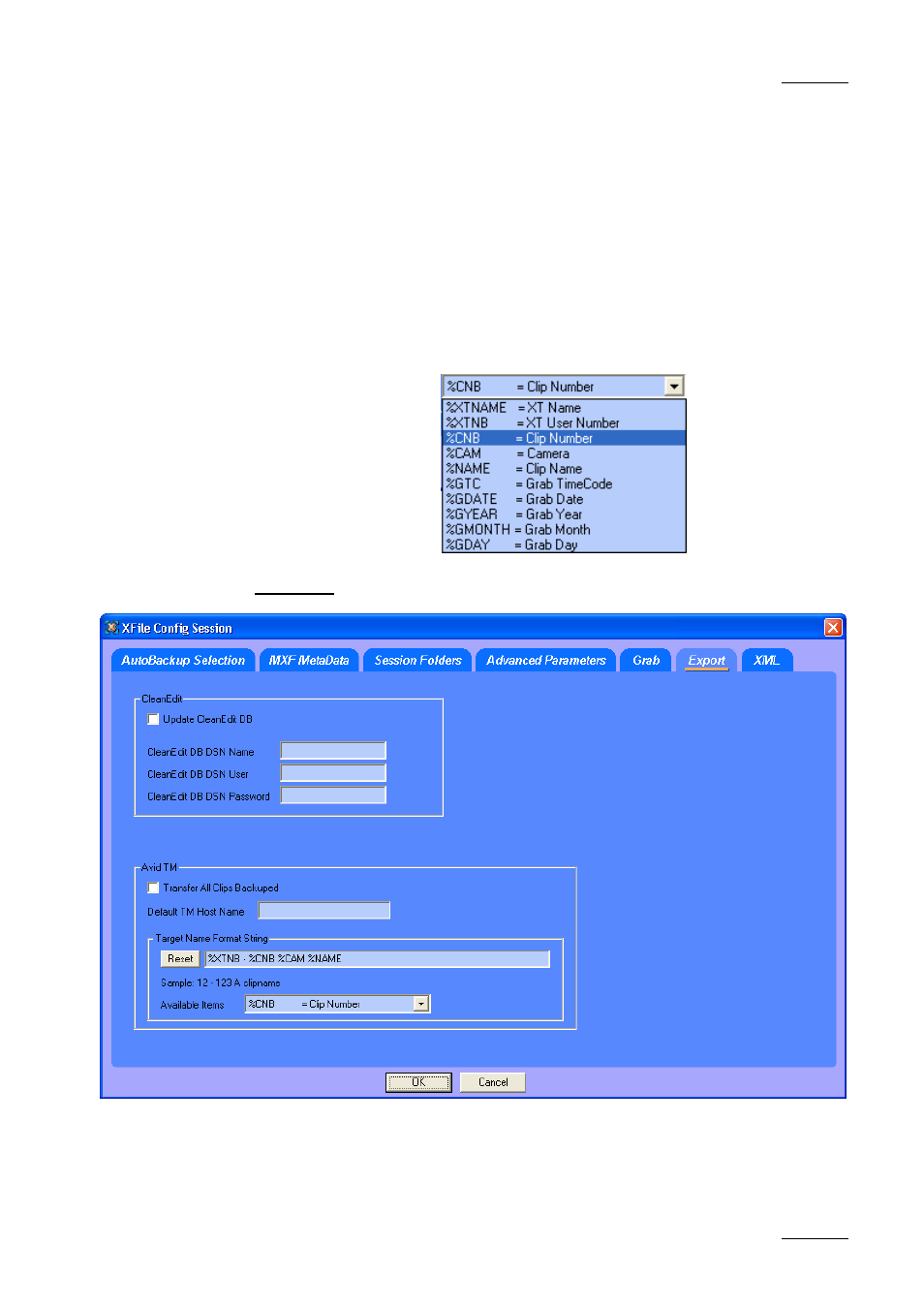 Export | EVS Xfile Version 1.11 - April 2007 User Manual User Manual | Page 30 / 99