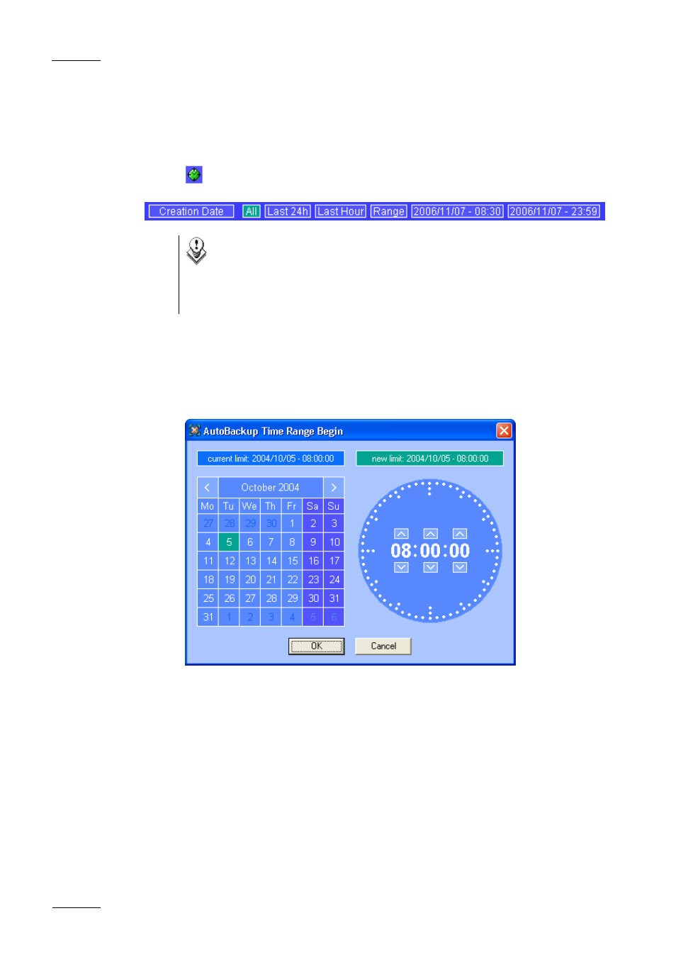 Creation date | EVS Xfile Version 1.11 - April 2007 User Manual User Manual | Page 41 / 99