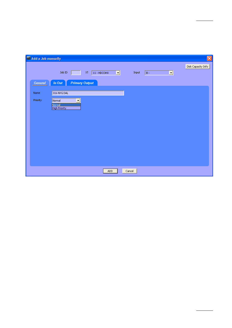 General tab | EVS Xfile Version 1.11 - April 2007 User Manual User Manual | Page 86 / 99