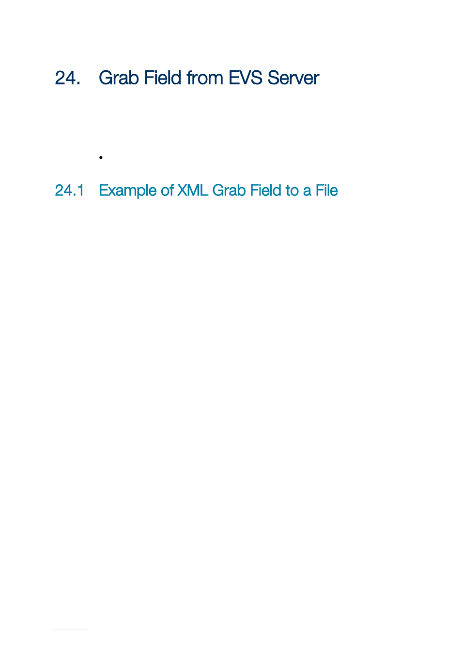 Grab field from evs server, 1 example of xml grab field to a file, Ield from | Erver, Example of xml grab field to a file | EVS XTAccess Version 1.17 - May 2012 User Manual User Manual | Page 100 / 107