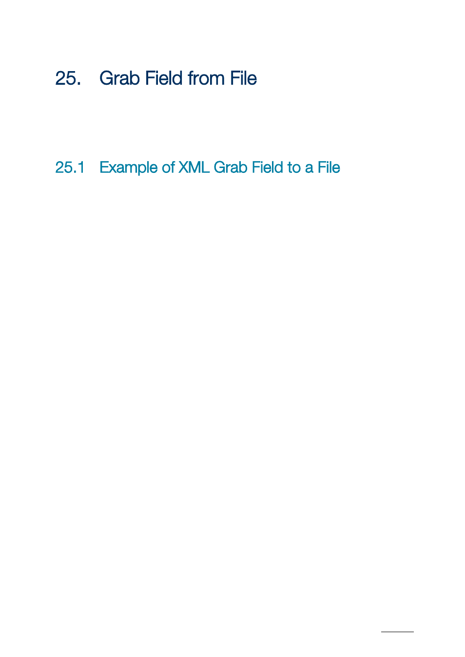 Grab field from file, 1 example of xml grab field to a file, Ield from | Example of xml grab field to a file | EVS XTAccess Version 1.17 - May 2012 User Manual User Manual | Page 101 / 107